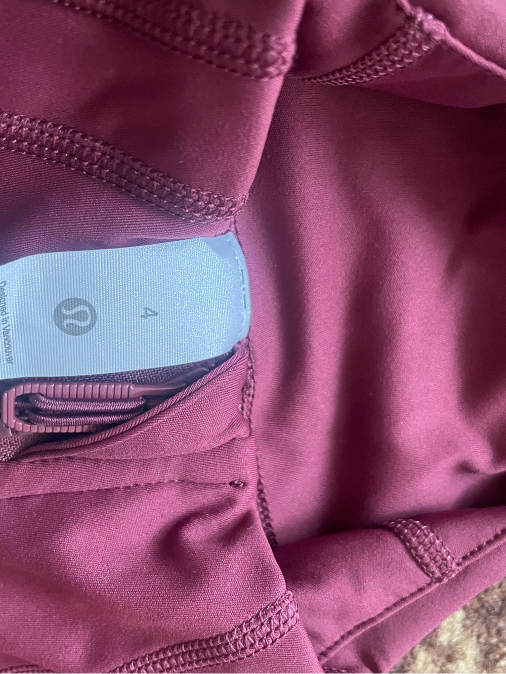 Dark red Lululemon define jacket leggings set - Picture 4 of 4
